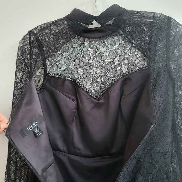 Ever New Black Axel Mini Lace Dress Size 2 - Picture 8 of 10
